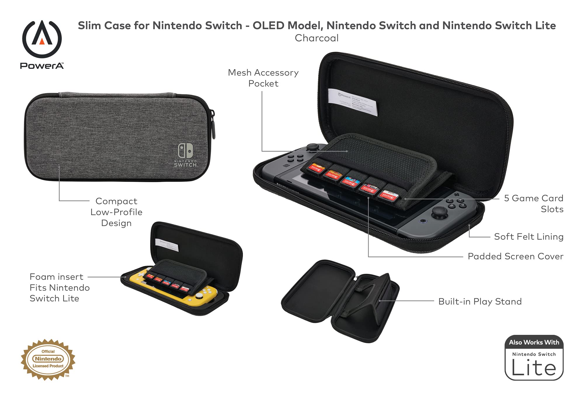 Fundas Y Almacenamiento Powera Estuche Delgado ( NINTENDO SWITCH - /Switch Lite) - Nuevo Fundas Y Almacenamiento Powera Estuche Delgado ( NINTENDO SWITCH - /Switch Lite) - Nuevo